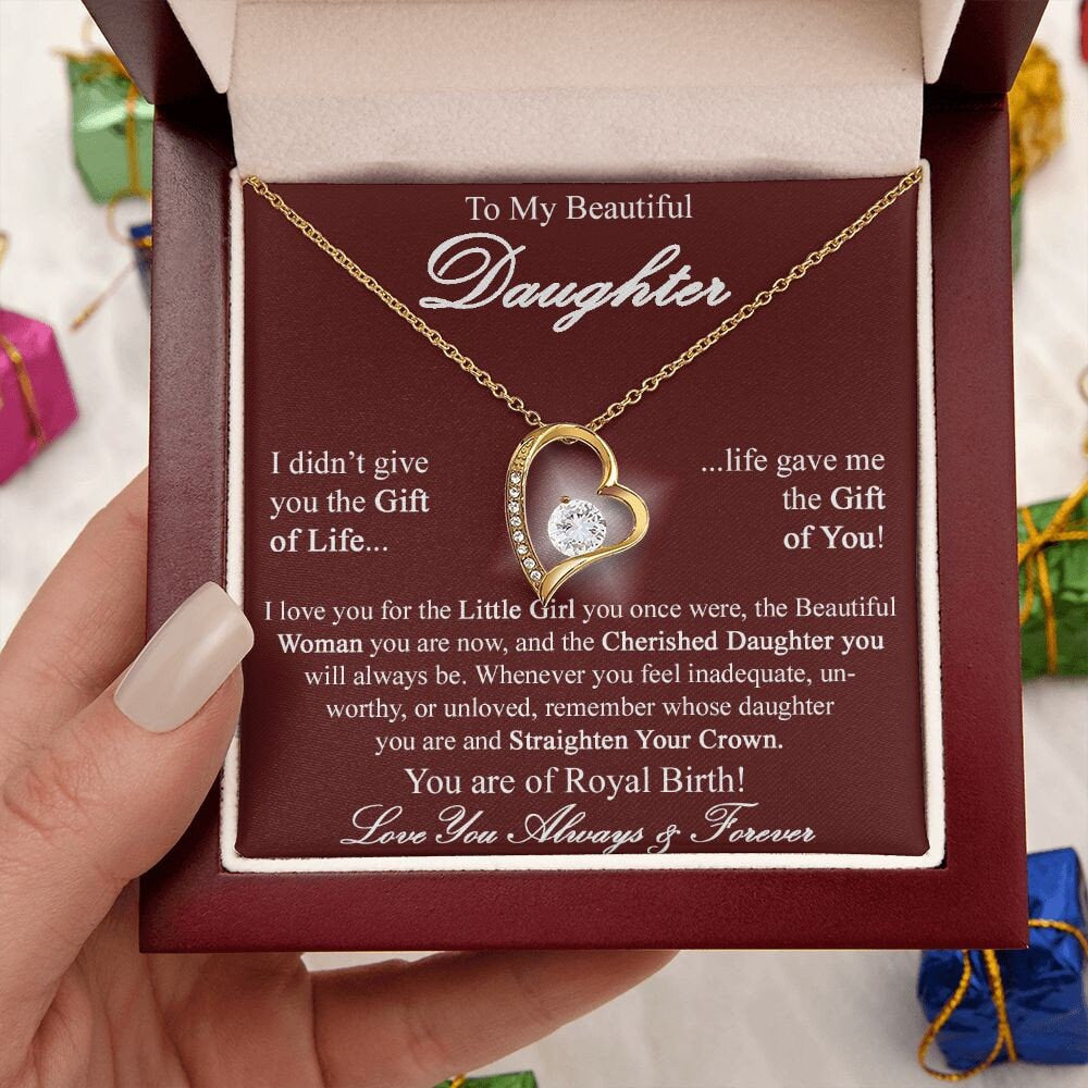 Gift to Daughter From Mom - Heart Diamond Royal