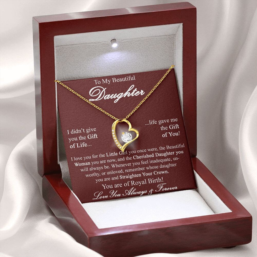 Gift to Daughter From Mom - Heart Diamond Royal
