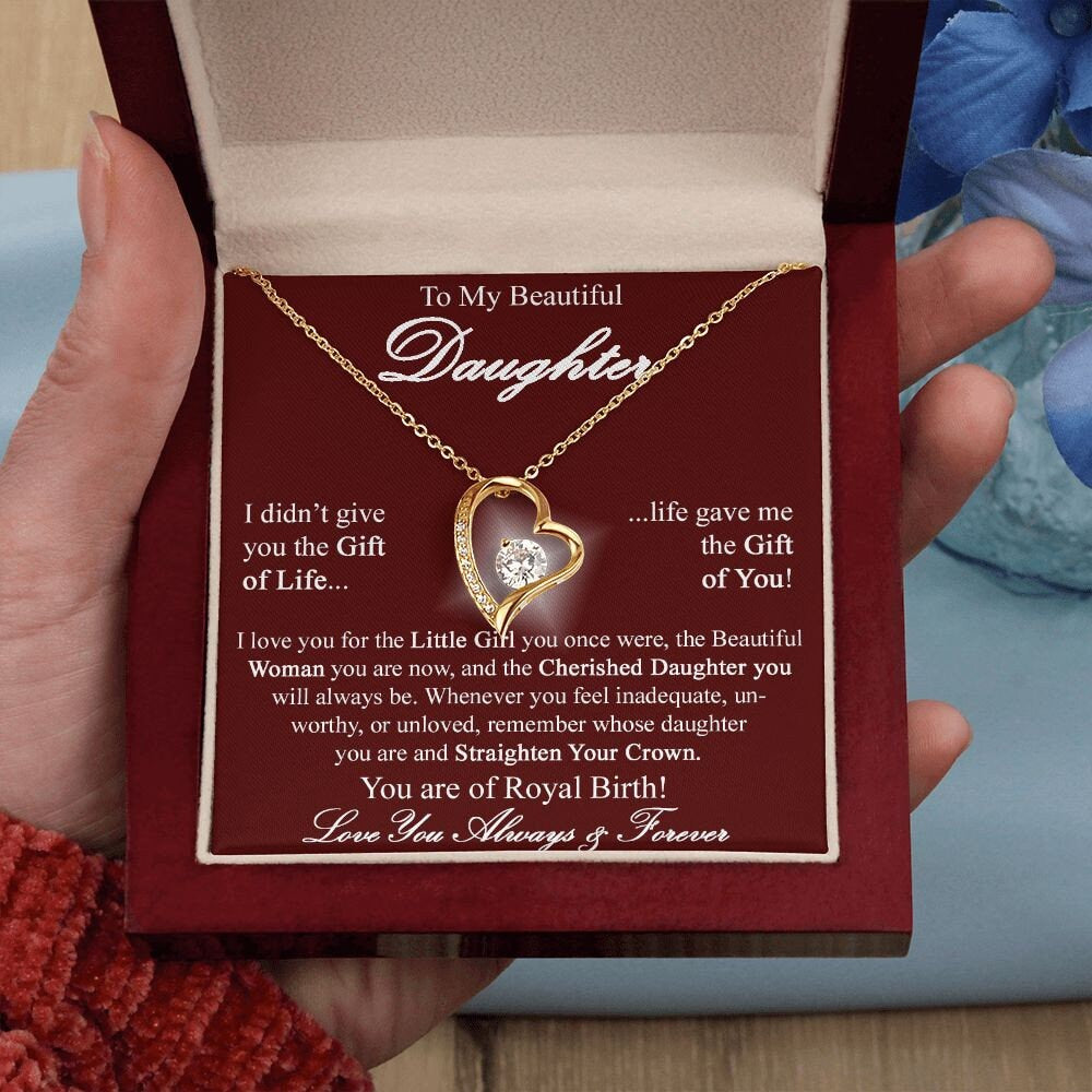 Gift to Daughter From Mom - Heart Diamond Royal