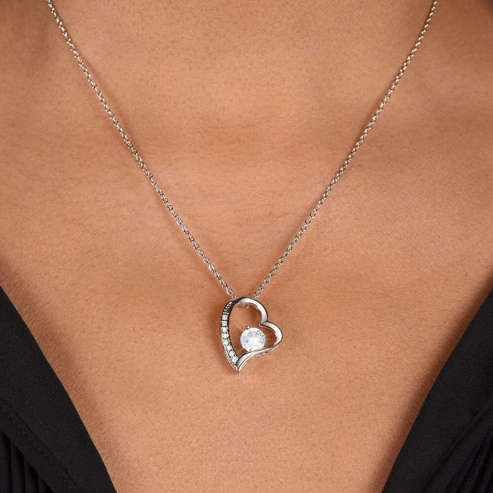 Gift for Daughter from Mom - Heart Crystal Necklace
