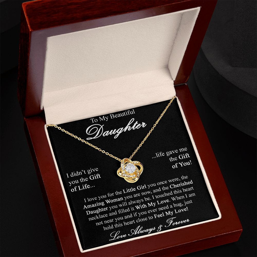Gift to Daughter from Mom - Love Knot Necklace