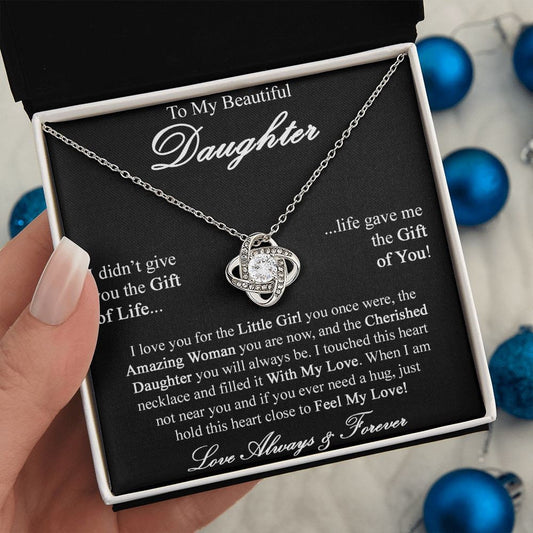 Gift to Daughter from Mom - Love Knot Necklace