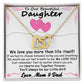 Gift for Daughter from Mom and Dad - Hearts Together Forever