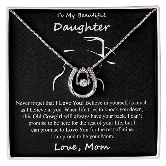 Gift to Daughter from Mom - Houseshoe Love Necklace