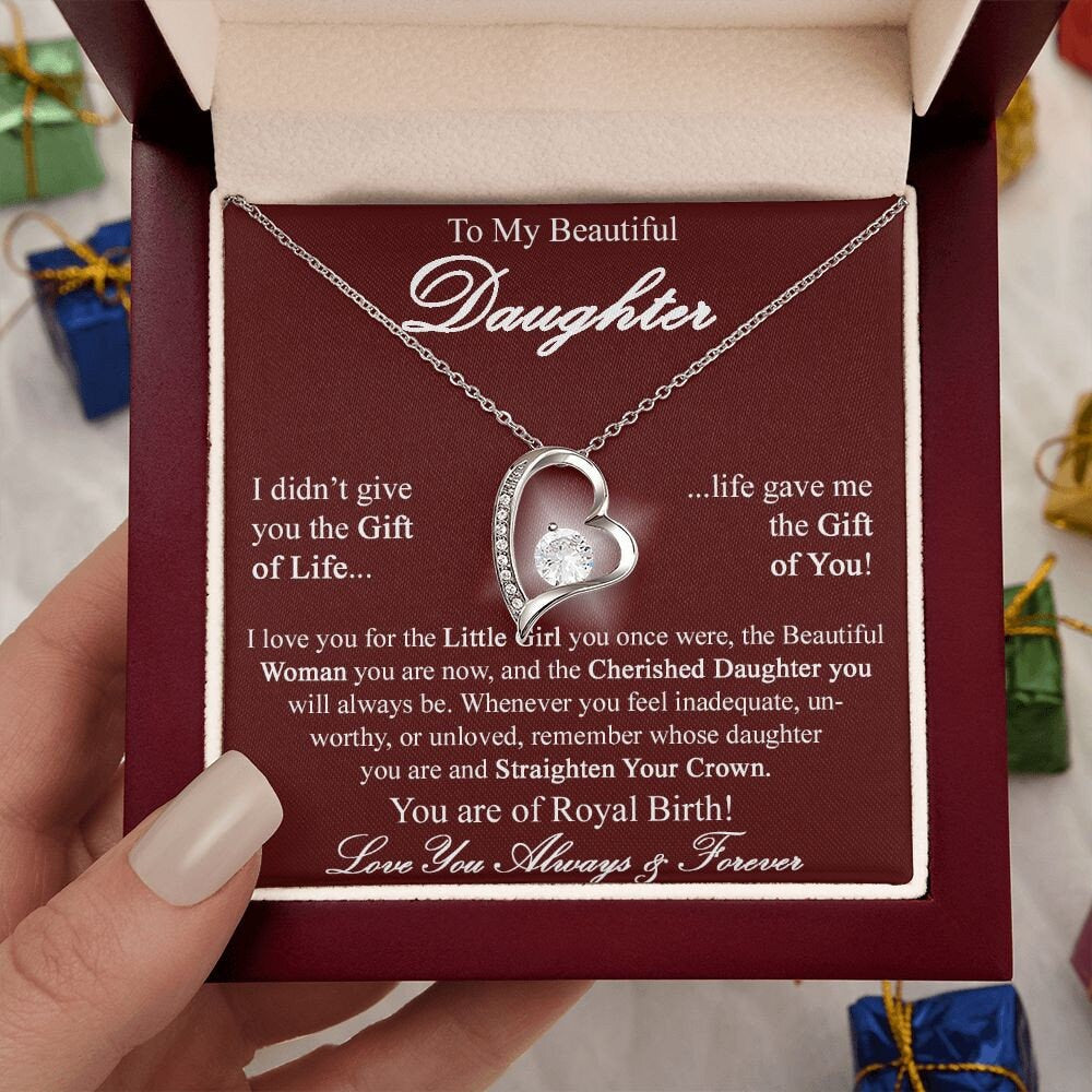 Gift to Daughter From Mom - Heart Diamond Royal