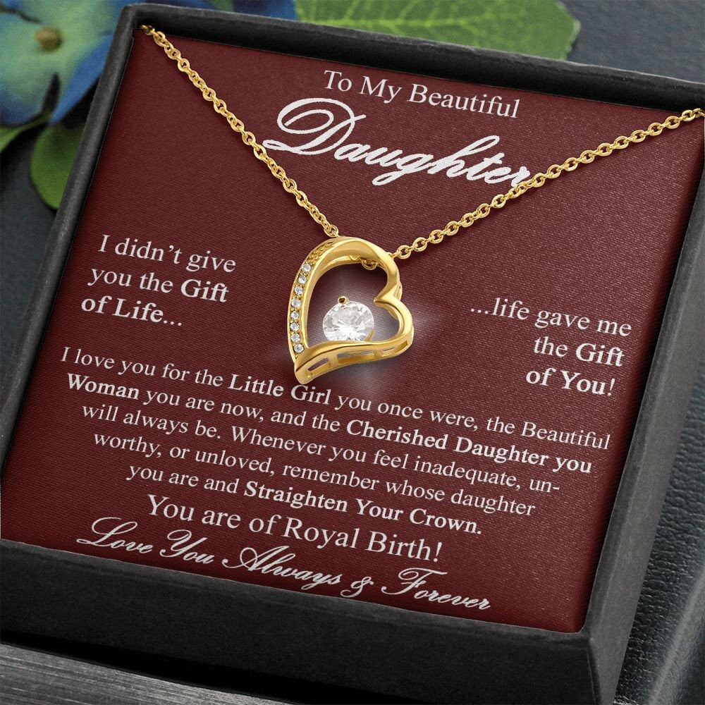 Gift to Daughter From Mom - Heart Diamond Royal