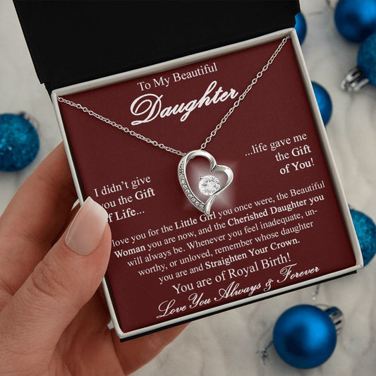 Gift to Daughter From Mom - Heart Diamond Royal