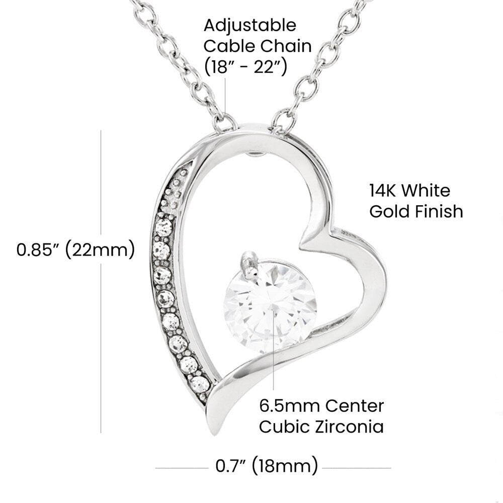 Gift for Daughter from Mom - Heart Crystal Necklace