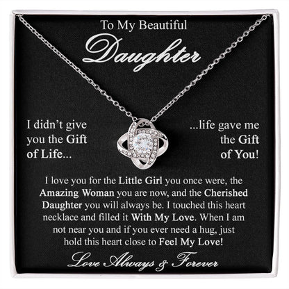 Gift to Daughter from Mom - Love Knot Necklace