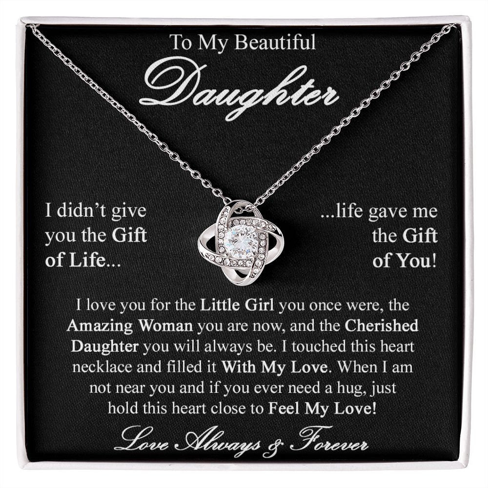 Gift to Daughter from Mom - Love Knot Necklace